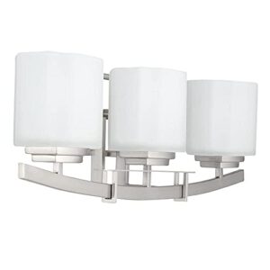 Hampton Bay 15041 Architecture 3-Light Brushed Nickel Vanity Light