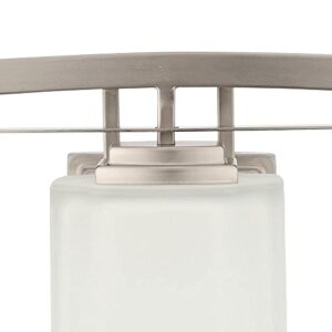 Hampton Bay 15041 Architecture 3-Light Brushed Nickel Vanity Light