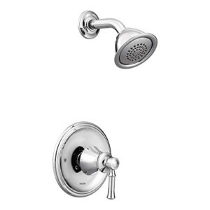 moen t2182ep dartmoor posi-temp shower trim kit with eco-performance showerhead, valve required, chrome