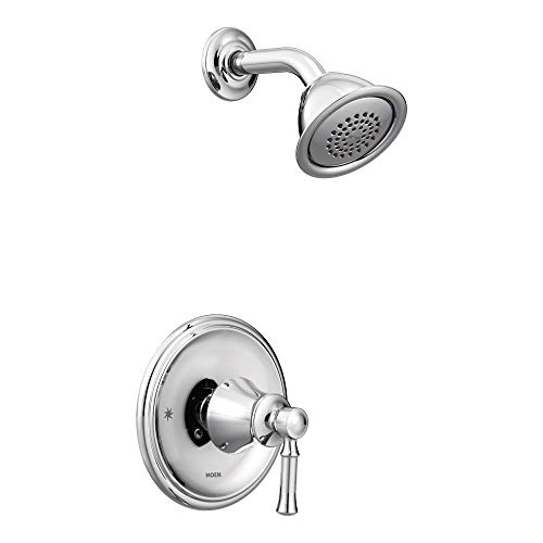 Moen T2182EP Dartmoor Posi-Temp Shower Trim Kit with Eco-Performance Showerhead, Valve Required, Chrome