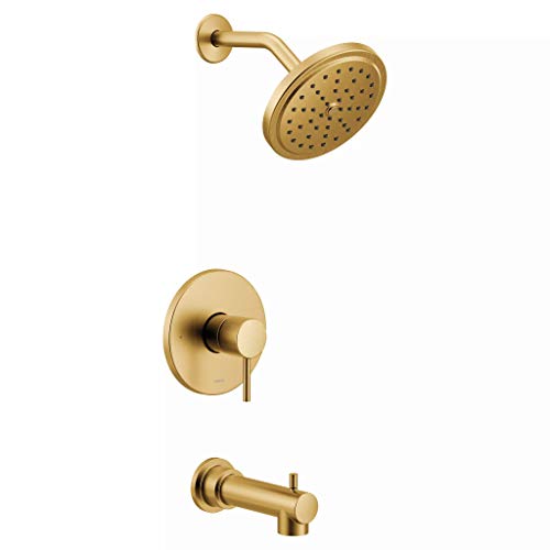 Moen UT3293BG Align M-CORE 3-Series 1-Handle Tub and Shower Trim Kit, Valve Required, Brushed Gold