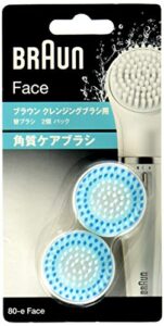 braun face 80-e exfoliation brush for cleaning pore deep (japanese import) – pack of 2 replacement brushes