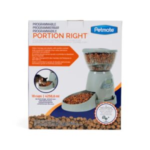 petmate programmable pet feeder, 5 lbs, one size fits all, black