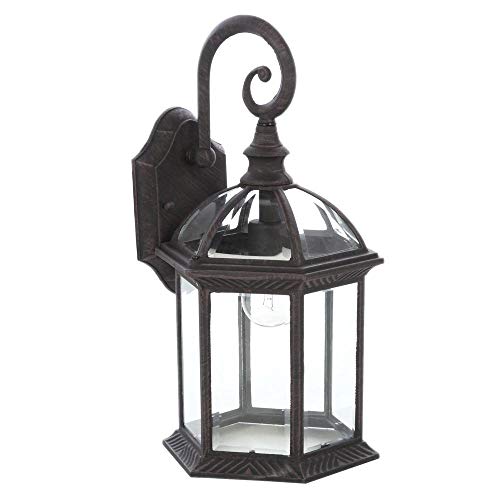 Hampton Bay 7072-2RT Twin Pack 1-Light Weathered Bronze Outdoor Lantern