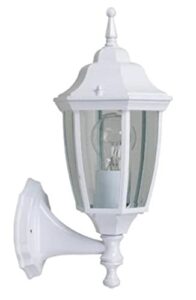 hampton bay lighting 14.5 in. white dusk to dawn decorative outdoor wall lantern g14796-wh off-white