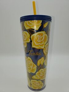 starbucks yellow rose of texas plastic 24oz cold cup
