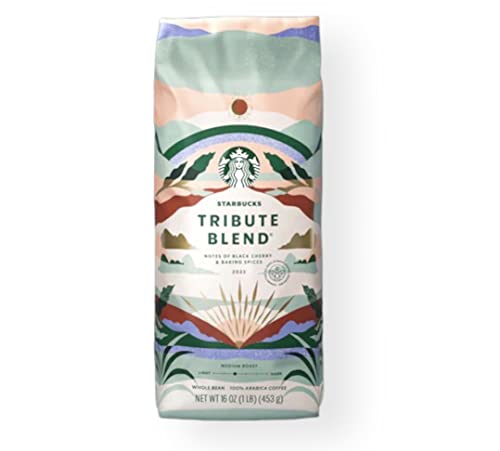 Starbucks Tribute Blend 2023 Medium Roast Arabica Whole Bean Coffee 1 LB