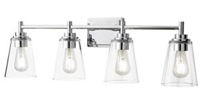 hampton bay lighting wakefield 31 in. 4-light chrome bath bar vanity light