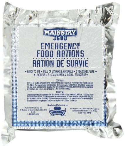 Mainstay Emergency Food Rations - Case of 10 Packs