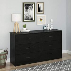 Mainstays Drawer Dresser, (6-Drawer, Nightfall Oak)