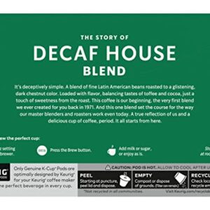Starbucks Decaf House Blend Coffee K-Cup Pods, Medium Roast Decaffeinated Ground Coffee K-Cups for Keurig Brewing System, 10 CT K-Cups/Box (Pack of 2)