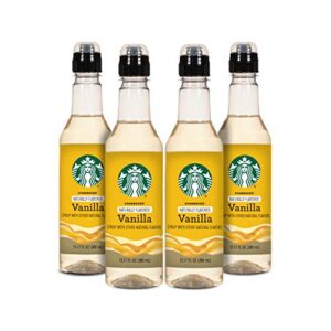starbucks naturally flavored coffee syrup, vanilla, 12.17 fl oz (pack of 4)