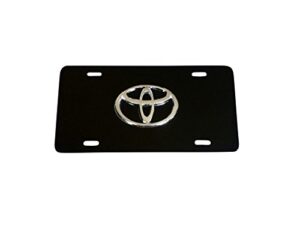 black license plate for toyota corolla tacoma camry land cruiser rav4 prius highlander yaris tundra 4runner with matching screw caps – made in usa – by licenseplatetags.com