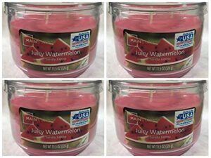 mainstays 11.5oz scented candle, juicy watermelon 4-pack