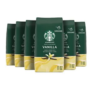 starbucks ground coffee—vanilla flavored coffee—no artificial flavors—100% arabica—6 bags (11 oz each)