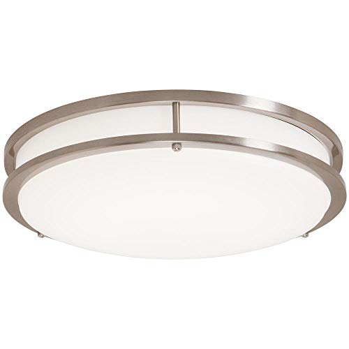 Hampton Bay DC016LED 16" Brushed Nickel LED Round Flush Mount