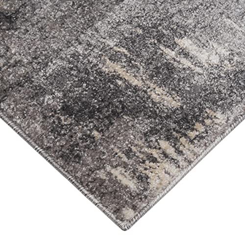 LUXE WEAVERS Rug 7680 Abstract Modern Area Rug, Stain Resistant, Machine-Made, Gray / 8' x 10'