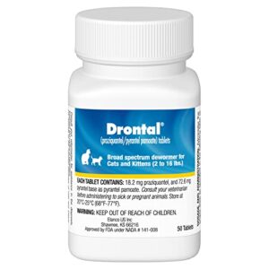 drontal broad spectrum dewormer, 50 tablets