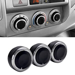 jdmcar compatible with toyota tacoma 2005-2015 a/c air conditioning control switch knob button, hvac control knob tacoma heater temperature hvac fan control knob – (a set of 3 knobs)
