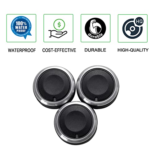 JDMCAR Compatible with Toyota Tacoma 2005-2015 A/C Air Conditioning Control Switch Knob Button, HVAC Control Knob Tacoma Heater Temperature HVAC Fan Control Knob - (A Set of 3 Knobs)