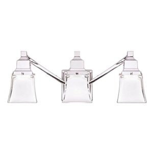 hampton bay 3-light chrome vanity light with etched glass shades