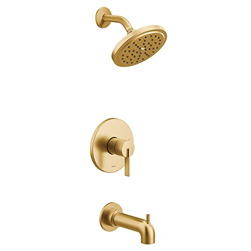 Moen UT2263EPBG CIA Collection M-CORE 2-Series Eco Performance 1-Handle Tub and Shower Trim Kit, Valve Required, Brushed Gold