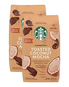 starbucks flavored ground coffee (toasted coconut mocha, 11 oz (pack of 2)