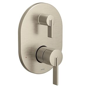 moen ut3331bn cia collection m-core 3-series 2-handle shower trim with integrated transfer, valve required, brushed nickel