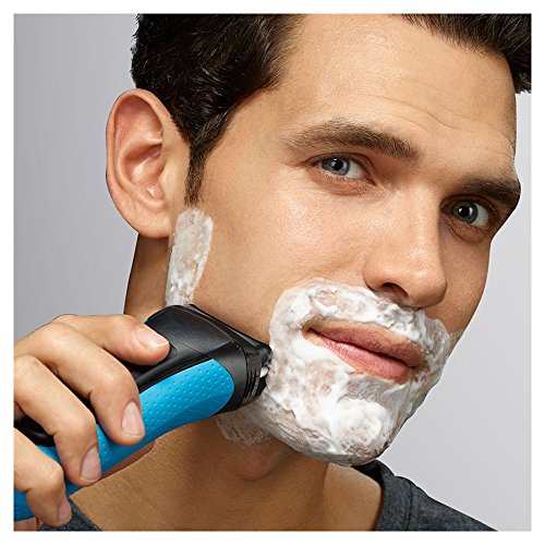 Braun Series 3 ProSkin 3010s Electric Shaver, Rechargeable and Cordless Wet and Dry Electric Razor for Men, Black/Blue