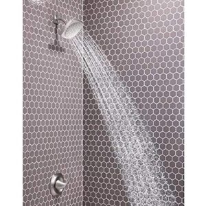 Moen Lindor 82506SRN Spot Resist Brushed Nickel 1-Handle Shower Faucet with Valve