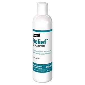 relief shampoo, temporary relief of itching and flaking, moisturizer for dry skin and coat, for dogs, cats and horses, 8 oz