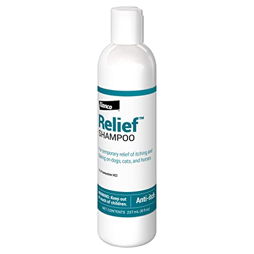 Relief Shampoo, temporary relief of itching and flaking, moisturizer for dry skin and coat, for dogs, cats and horses, 8 oz