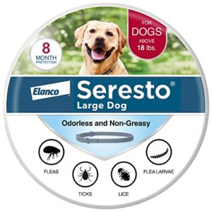 seresto large dog vet-recommended flea & tick treatment & prevention collar for dogs over 18 lbs. | 8 months