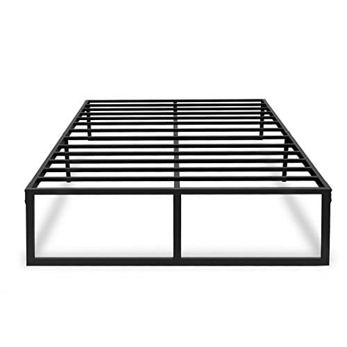 Yitong Angel 14 Inch Queen Bed Frame,3500 lbs Heavy Duty Metal Platform, Steel Slats Support/No Box Spring Needed/Noise Free/Non-Slip/Easy Assembly