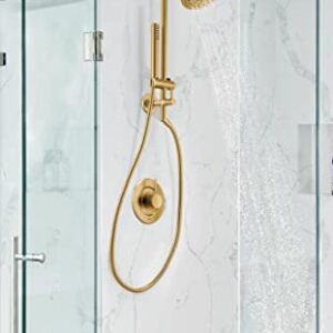 Moen Align Brushed Gold Posi-Temp Pressure Balancing Modern Tub and Shower Valve Trim Kit, Valve Required, T2191BG