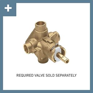 Moen Align Brushed Gold Posi-Temp Pressure Balancing Modern Tub and Shower Valve Trim Kit, Valve Required, T2191BG