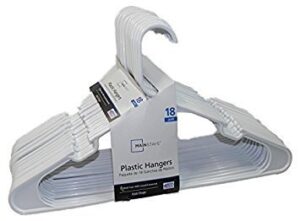 mainstays standard plastic hangers, white. 36 hangers