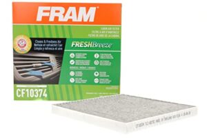 fram fresh breeze cabin air filter with arm & hammer baking soda, cf10374 for dodge/toyota vehicles