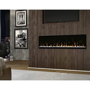 Dimplex IgniteXL 60 inch Built-in Linear Electric Fireplace with Driftwood and River Rock Accessories - Black, XLF60 & LF74DWS-KIT