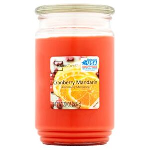 mainstay candle cranberry manderin medium jar candle