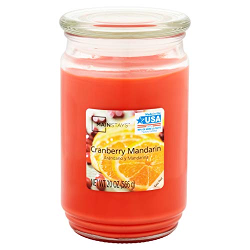 Mainstay Candle Cranberry Manderin Medium Jar Candle