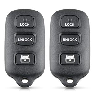 keyless entry remote control car key fob compatible with 1999 – 2009 toyota 4runner 2001-2007 toyota sequoia key replacement fcc id hyq12bbx hyq12ban (2 pack)