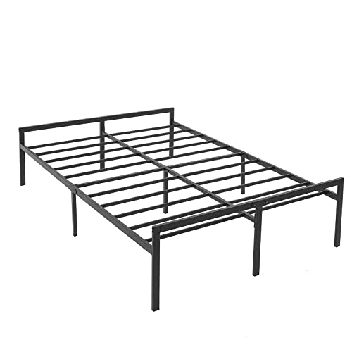 Mofesun Metal Bed Frame Full - Black Metal Platform Bed 14 Inch with Storage, Heavy Duty Easy Assembly No Box Spring Needed (Full)