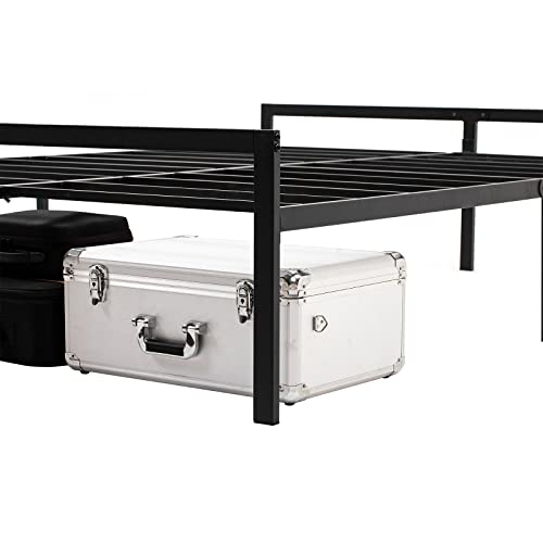 Mofesun Metal Bed Frame Full - Black Metal Platform Bed 14 Inch with Storage, Heavy Duty Easy Assembly No Box Spring Needed (Full)