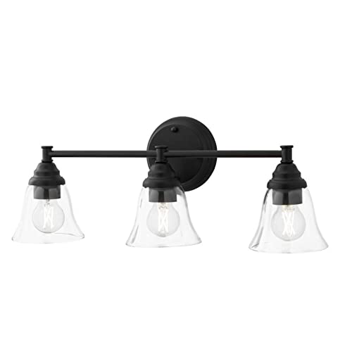 Hampton Bay Lighting 3-Light Matte Black Bath Bar (HB3677-43)