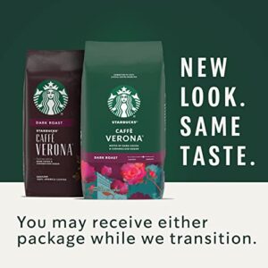 Starbucks Caffè Verona Dark Roast Whole Bean Coffee, 12-Ounce Bag (Pack of 6)