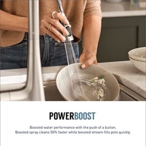 Moen S73004EVC Weymouth Smart Touchless Pull Down Sprayer Kitchen Faucet with Voice Control and Power Boost, Chrome