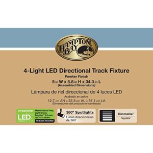 Hampton Bay 4-Light Pewter Integrated LED Track Lighting Fixture