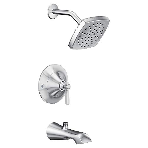 Moen TS2913EP Flara Posi-Temp Pressure Balancing Eco-Performance Tub and Shower Trim Kit, Valve Required, Chrome