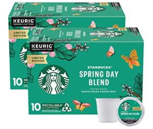starbucks k-cup coffee pods spring day blend, 10 ct (pack of 2)